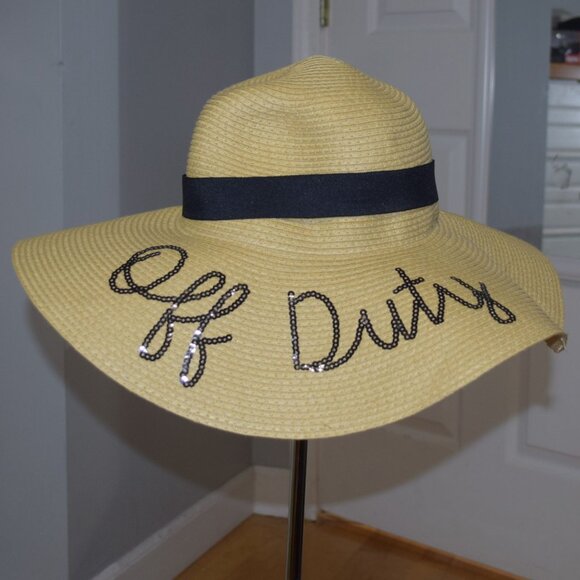 OFF DUTY Wide Brim Beach Sun Hat - EXCELLENT Condition - Picture 6 of 6